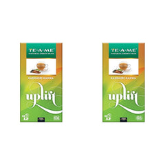 TE-A-ME Kashmiri Uplift Kahwa Green Tea - Pack Of 2 X 25 Tea Bags | Infused With Cinnamon, Cardamom & Green Tea - Contains Caffeine, Packaging Might Vary
