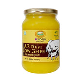 Premium A2 Desi Cow Ghee By Elworld | Rich In Proteins, Vitamins & Minerals Pure Desi Ghee Used To Make Delicious Foods | (500ml) 16.9 Ounce | Jar Pack