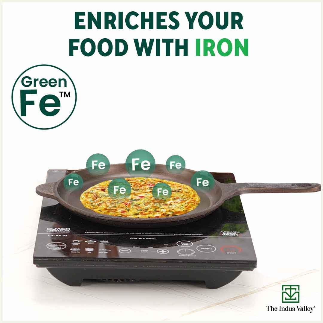 Super Smooth Black Cast Iron Shallow Fry Pan With Long Handle - Medium, 25.4cm, 10 Inch, 1.8 Kg | Induction Friendly, Nonstick Pre-Seasoned Fry Pan, 100% Pure & Toxin Free, No Chemical Coating Super Smooth Black Cast Iron Shallow Fry Pan With Long Handle - Medium, 25.4cm, 10 Inch, 1.8 Kg | Induction Friendly, Nonstick Pre-Seasoned Fry Pan, 100% Pure & Toxin Free, No Chemical Coating