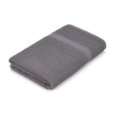 Welspun Alpha Cotton Large Bath Towel Soft & Absorbent 500 Gsm (Dobby - Mid Grey)