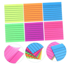 Transparent Memo Sticky Notes, 50 Sheets Sticky Pet Note, Line Designed, Yellow - Pack Of 3