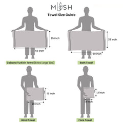 Mush Bamboo Luxurious Bath + Hand & Face Towel 900 Gsm | Ultra Soft, Absorbent & Antimicrobial Towel (Space Grey) -3 Piece