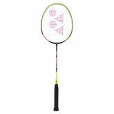 Yonex MUSCLE POWER 55 LIGHT Graphite Strung Badminton Racket, 4u 5, Colour - Light Green