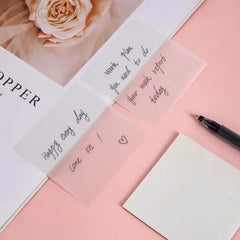 100 Sheets Transparent Sticky Notes Set 3 X 3 Inch | Material Office Stationery - Pack Of 2 Pcs