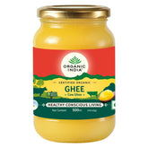 100% Pure Cow Ghee By Organic India | Rich In Healthy Fat Nutrients Desi Cow Ghee Good For Laddoos & Halwa | (500ml) 16.9 Ounce | Jar Pack