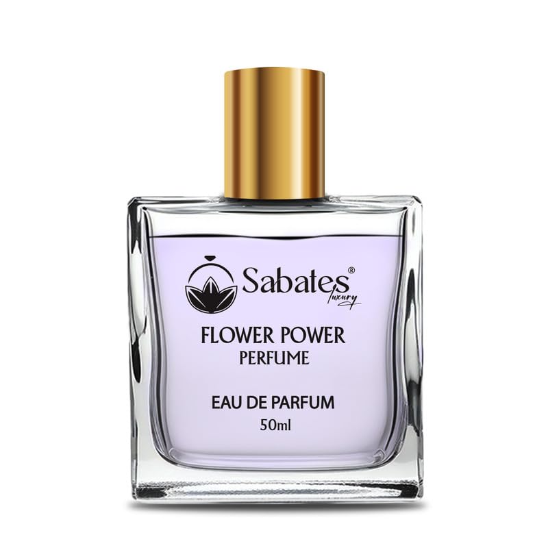 Sabates Flower Power Eau De Perfume 50ml 1.6 Fl.oz. | Classic Feminine Elegance Fragrance | Long Lasting Premium Scent Sabates Flower Power Eau De Perfume 50ml 1.6 Fl.oz. | Classic Feminine Elegance Fragrance | Long Lasting Premium Scent
