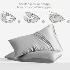 Elastic Fitted King Size Bedsheet With 2 Pillow Cover - 72 X 78 Inches, Silver | 400 Thread Count Silky Soft | Naturally Soft, Breathable, & Skin-Friendly
