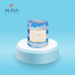 SEA BREEZE CHUNK HIGHLY FRAGRANCE PILLAR CANDLE SET OF 2 | 3INCH*6INCH EACH