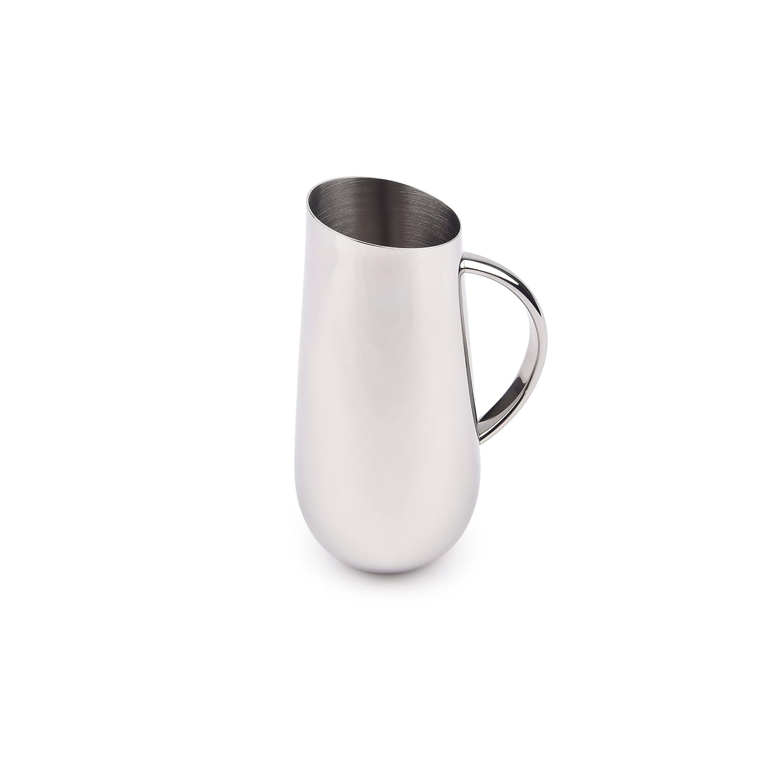Designer Chrome Stainless Steel Water Pitcher, 900ml - Deco Series | Luxury Gift Collection - Juice Storage Jug | Liquid Jar - Serve Ware & Tableware Designer Chrome Stainless Steel Water Pitcher, 900ml - Deco Series | Luxury Gift Collection - Juice Storage Jug | Liquid Jar - Serve Ware & Tableware