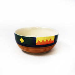Boho Fiesta Ceramic Serving Bowl Set Of 2 Pieces - 800ml Each, Multicolor | Hand Painted Large Dining Serving Bowls For Serving - Microwave Safe & Dishwasher Safe