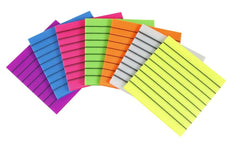 Transparent Memo Sticky Notes, 50 Sheets Sticky Pet Note, Line Designed - Multicolor