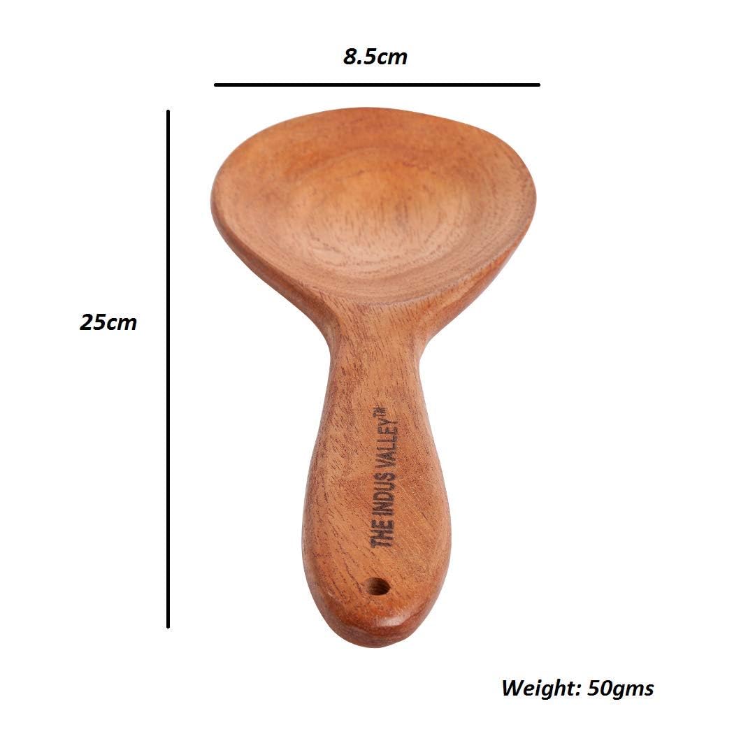 Brown Neem Wood Compact Flip, Spatula, Ladle For Cooking Dosa, Roti, Chapati | Kitchen Tools - No Harmful Polish, Naturally Non-Stick | Handmade Set Of 5 Brown Neem Wood Compact Flip, Spatula, Ladle For Cooking Dosa, Roti, Chapati | Kitchen Tools - No Harmful Polish, Naturally Non-Stick | Handmade Set Of 5