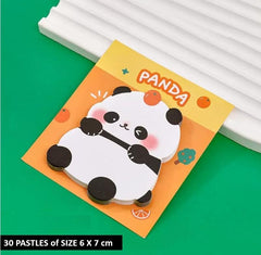 Cute Panda Sticky Note Pads, Self-Stick Notes, Study, School & Organizing (Multicolor-Pack Of 4)