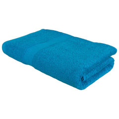 Patpug 100% Indian Ultra Soft Cotton 500 Gsm Highly Absorbent, Fade Resistant, Quick Drying Large Bath Towel (Turquoise Blue)