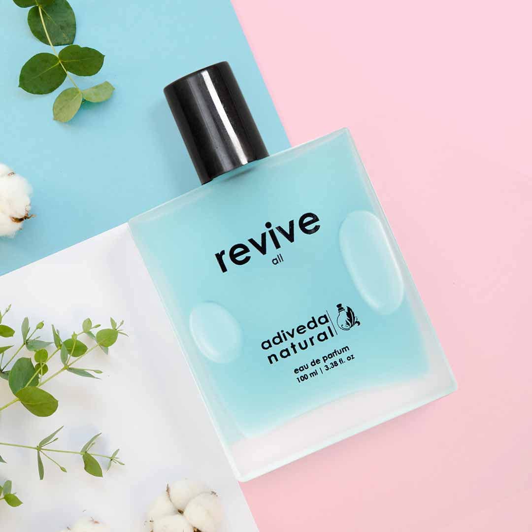 Adiveda Natural Revive Unisex Eau De Parfum 100ml 3.38 Fl.oz. | Spicy Woody Musky Fragrance For Men And Women Adiveda Natural Revive Unisex Eau De Parfum 100ml 3.38 Fl.oz. | Spicy Woody Musky Fragrance For Men And Women