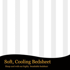 Breathable Single Size Flat Bedsheets With 1 Pillow Covers | 60 X 90 Inches, White | Wrinkle Resistant & Soft Skin Safe | 144 Thread Count