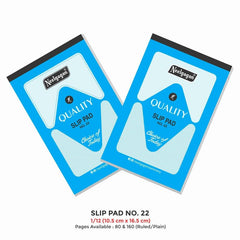 Slip Pad No. 22 Stationery, Ruled Memo Pads, 40 Sheets/80 Pages Per Pad - Ideal For Office, 20Pcs