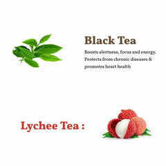 San-Cha Tea Boutique Lychee Black Tea - 50gm, 1.7 Ounce | Fresh Floral & Fruity Aroma - Low Caffeine Whole Leaf Tea
