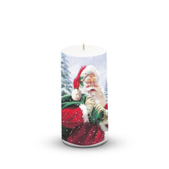 SANTA CLAUS XMAS CANDLE 6 INCH PILLAR CANDLE | PERFECT FOR KIDS BIRTHDAYS CANDLE