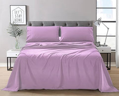 Silk Flat Bedsheet For Double Bed - 90x100 Inches, Purple | Luxuriously Soft, Smooth & Skin-Friendly | Daily Use Breathable, Durable & Elegant Bedding For All Seasons