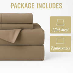 1 Single Microfiber Bedsheet With 1 Pillow Cover - 60 X 90 Inches, Taupe | Perfect For Home, Hostel & Gifting Lightweight, Breathable & Durable