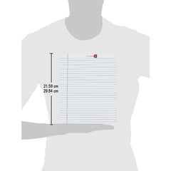 Wide Ruled 10.5x8.5 - Inch, 50-Sheet Lined Writing Note Pad, Canary (White) Pack Of 12