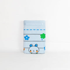 Rangoli 100% Cotton Baby Bath Towel 300 Gsm | Super Soft & Highly Absorbent, Anti-Bacterial, Multipurpose Towels (Light Blue) - Pack Of 1