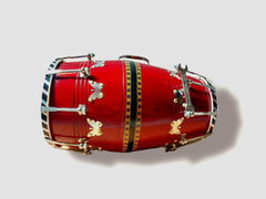 Premium Wooden Dholak - Traditional Indian Drum For Music, Cherry | Perfect For Weddings, Festivals & Cultural Events - Dholak For Festival, Wedding, Satsang | Very Easy To Tune