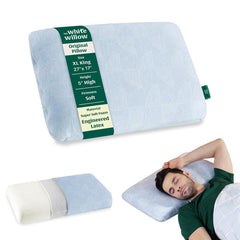 Soft Pillow For Neck Pain, Engineered Latex Soft Pillow, Sky-Blue - XXL King Size - 5 Inch | Orthopedic Cervical Pillow for Sleeping-Big Pillow | Thick Pillow for Back & Side Sleeper