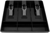 Cash Drawer Register Insert Tray 3 Bills 3 Coins Money Storage Box Plastic 9.6 X 9.6 X 1.4 Inch, Colour - Black, Special Feature - Durable
