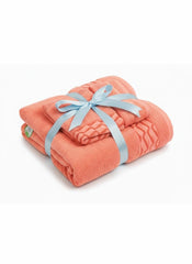 OpalBridge Exim Luxury 100% Cotton Terry Bath & Hand Towel 700 Gsm | 100% Soft & Absorbent Cotton Towel (Peach)