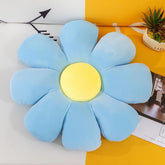 Sunflower Shaped Throw Pillows, Cute Stuffed Decorative Pillows, Blue - 35 Cm | Floor Cushion For Girls Bed Room Couch, Sofa, Chair, Aesthetic DƩcor | Washable, Versatile Use, Soft Pillow