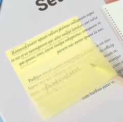 7 Colors Transparent Memo Sticky Notes, 50 Sheets Sticky Note, Multicolor - Pack Of 7