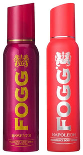 Fogg Napoleon Body Spray For Men & Essence Fragrance Body Spray For Women | 150ml Each 5 Fl.oz. | No Gas Deodorant
