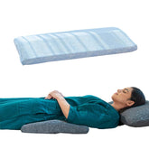 Orthopaedic Memory Foam Pillow For Sleeping, Lumbar Support, Pain Relief - 27.5 L X 15.5 W X 2.5 H Inch | Memory Foam Spine Alignment Waist Support | Bed Pillow, Adjustable Pillow