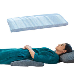 Orthopaedic Memory Foam Pillow For Sleeping, Lumbar Support, Pain Relief - 27.5 L X 15.5 W X 2.5 H Inch | Memory Foam Spine Alignment Waist Support | Bed Pillow, Adjustable Pillow