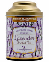 San-Cha Lavender Herbal Tea - 25 Biodegradable Pyramid Tea Bags | Stress Relieving & Calming Herbal Tea - Sun Dried Lavender Flowers, Caffeine Free