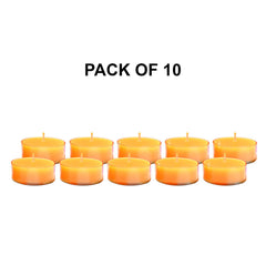 TEALIGHT CANDLE | HAND POURED LEMON ROMANTIC CANDLE PACK OF 10 FRAGRANCE