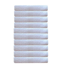 Akin Premium Cotton Bath Towels 4500 Gsm (Pack Of 10) - White