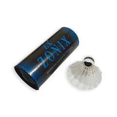 Zonix Premium Feather Shuttlecocks , Superior Flight And Durability | White , Pack Of 6