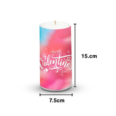 PILLAR CANDLE VALENTINE'S DAY SPECIAL PINK COLOUR WINTER CANDLE BEST FOR COUPLES