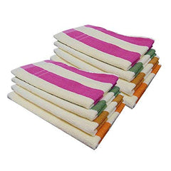 Akin Cotton Hand Towel 1200 Gsm (Multicolor) - 8 Pcs