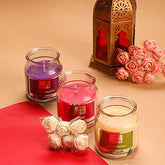ROSE, JASMINE & LAVENDER SET OF 3 FRAGRANCE JAR CANDLES | BEST GIFT FOR COUPLES
