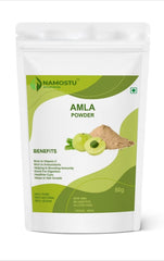 Namostu Ayurveda Amla Powder Natural Immunity Booster And Hair Care Solution, Rich In Vitamin C, With Powerful Antioxidant Properties | 50gm 0.1lbs