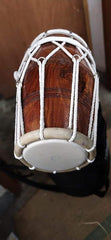Sheesham Wood 18 Inch Dholak With Bag - Brown | Dholak For Festival, Wedding, Satsang - Very Easy To Tune, Goat Skin For Bast & Great Sound Quality