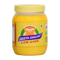 Organic Cow Desi Ghee By Geeta Swachh | Natural & Healthy Curd-Churned Desi Cow Ghee Good For Overall Health | (1 Litre) 33.8 Ounce | Jar Pack