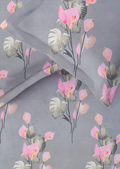 100% Microfiber Double Bedsheets With 2 Pillow Covers | 90 X 90 Inches, Grey & Pink | Durable & Long Lasting Fabric, Easy Hand & Machine Wash