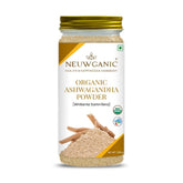 Neuwganic Organic Ashwagandha Powder (Root) India Organic & Usda Organic Certified, Ashwagandha Churna - Important For Vitality & Strength | 500gm 1.1lbs