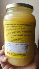 Organic Natural A2 Sahiwal Desi Cow Ghee By Josan Brothers | Rich In Calcium & Iron Healthy Nutrients Pure Desi Sahiwal Cow Ghee | (1 Litr) 33.8 Ounce | Jar Pack