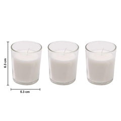 VOTIVE GLASS UNSCENTED 6 CANDLES | PERFECT FOR ANY ROOM & EVENTS CANDLES DECOR
